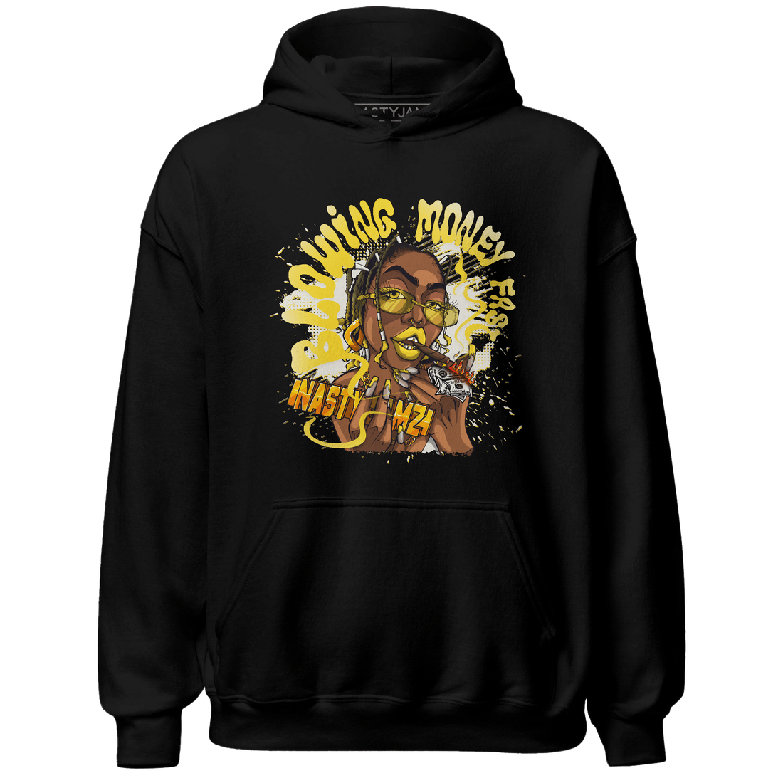 Vivid Sulfur 4s Hoodie Match Blowing Money Fast Girl - NastyJamz