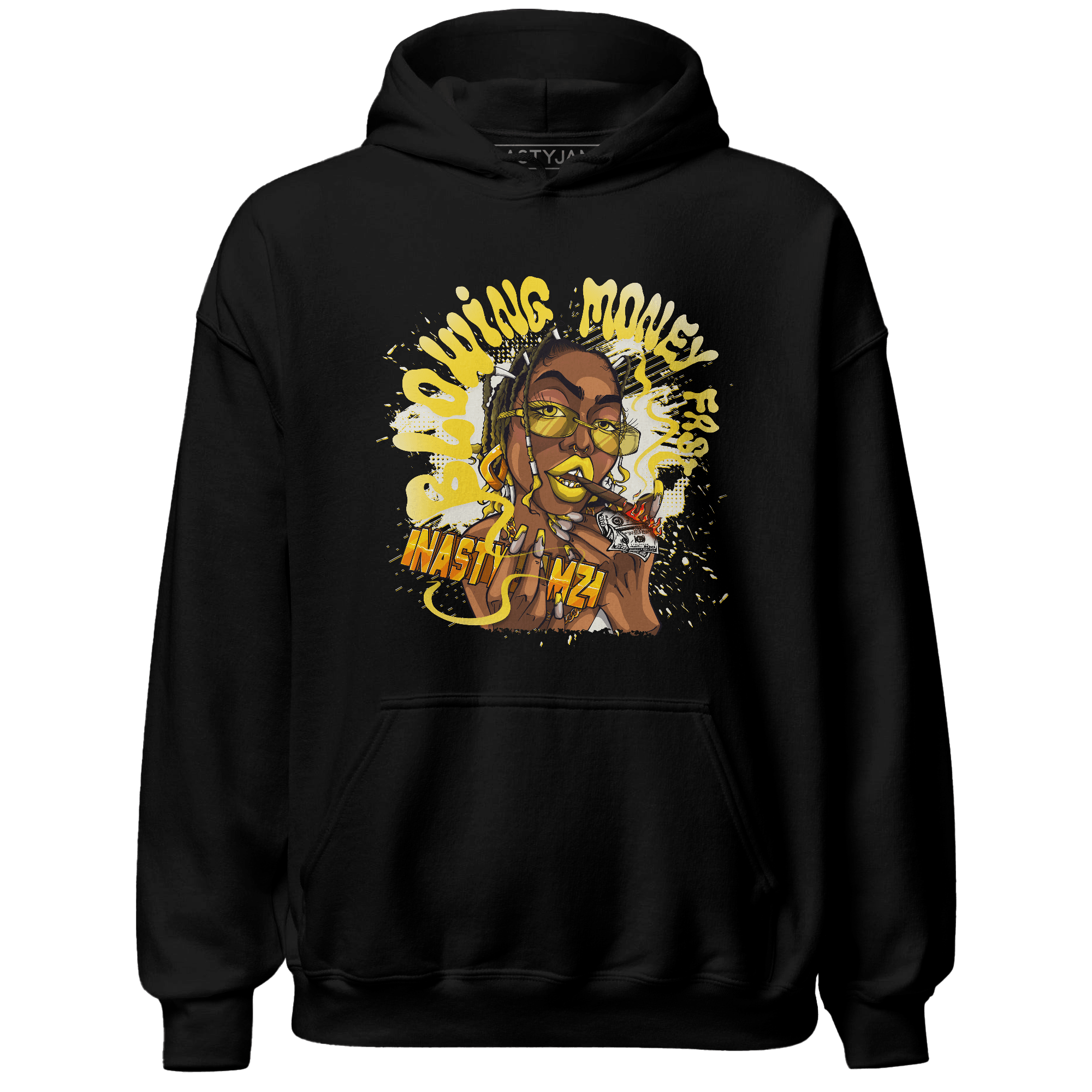 Vivid Sulfur 4s Hoodie Match Blowing Money Fast Girl - NastyJamz