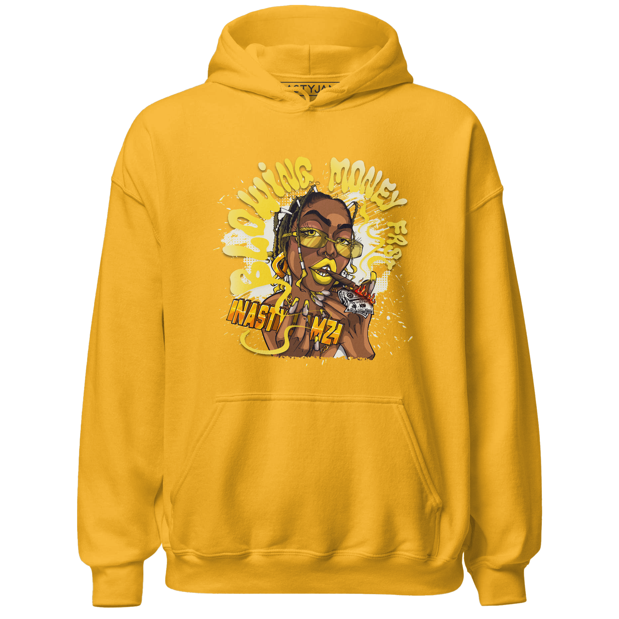 Vivid Sulfur 4s Hoodie Match Blowing Money Fast Girl - NastyJamz