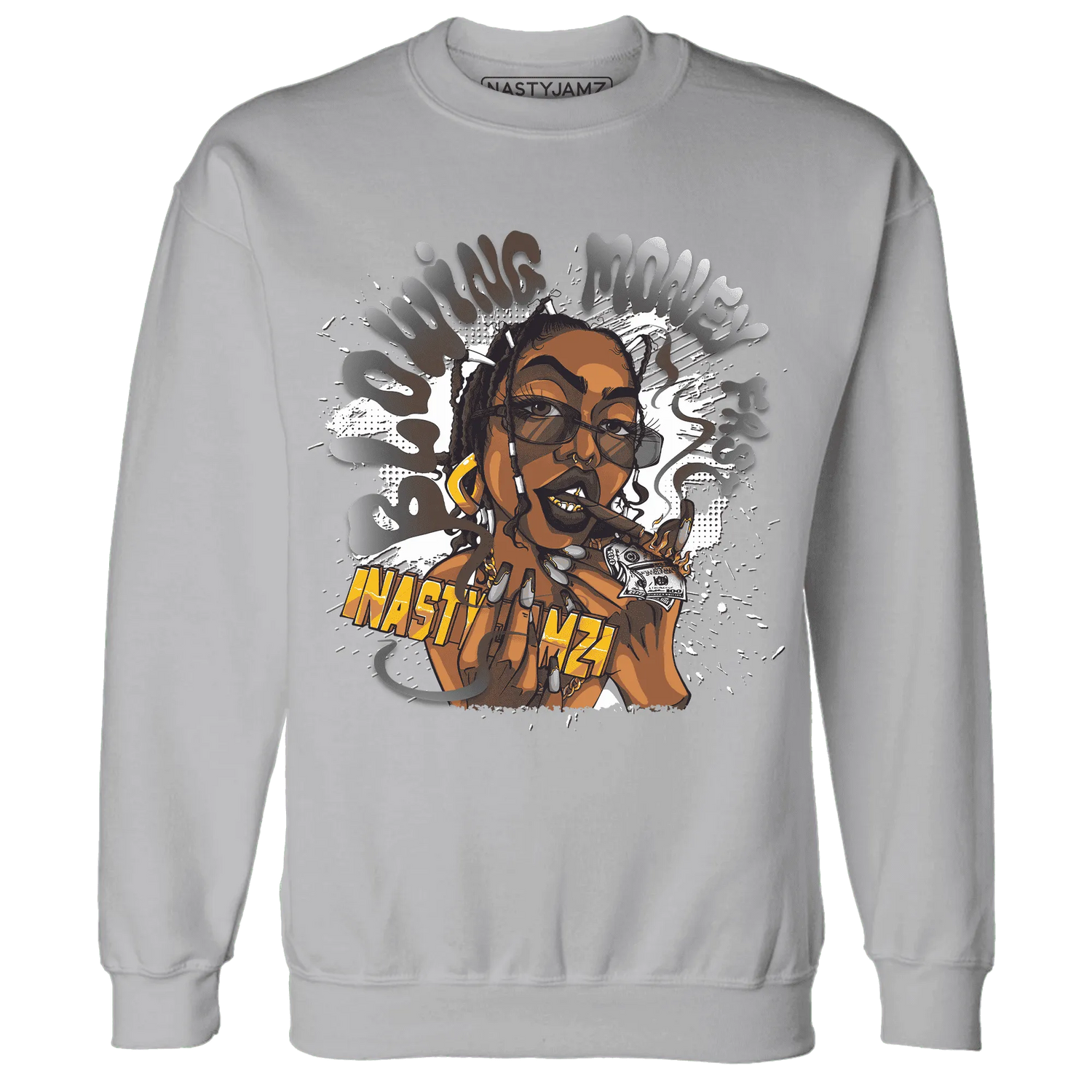 White-Thunder-4s-Sweatshirt-Match-Blowing-Money-Fast-Girl