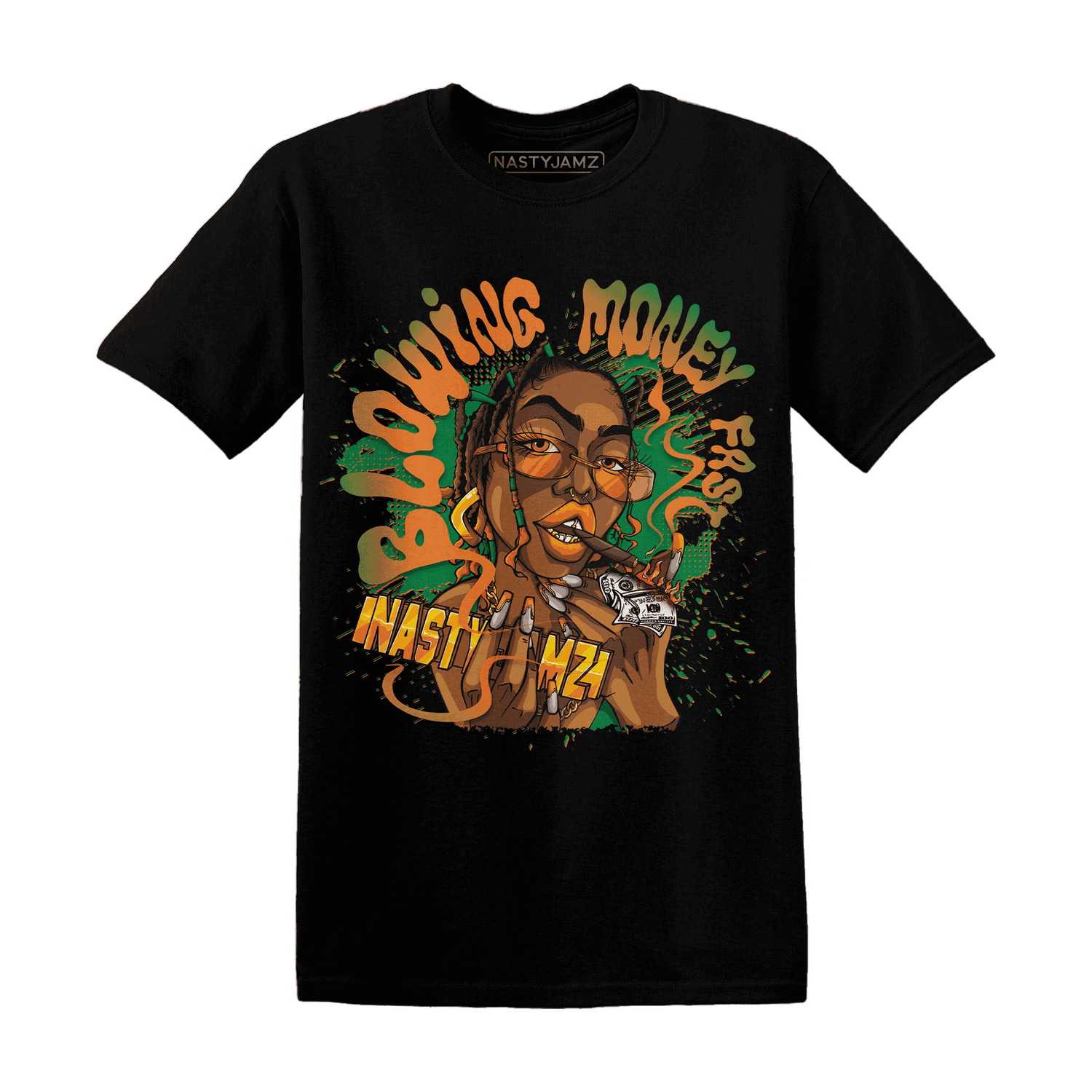 MAM Hurricanes 5s T Shirt Match Blowing Money Fast Girl - NastyJamz