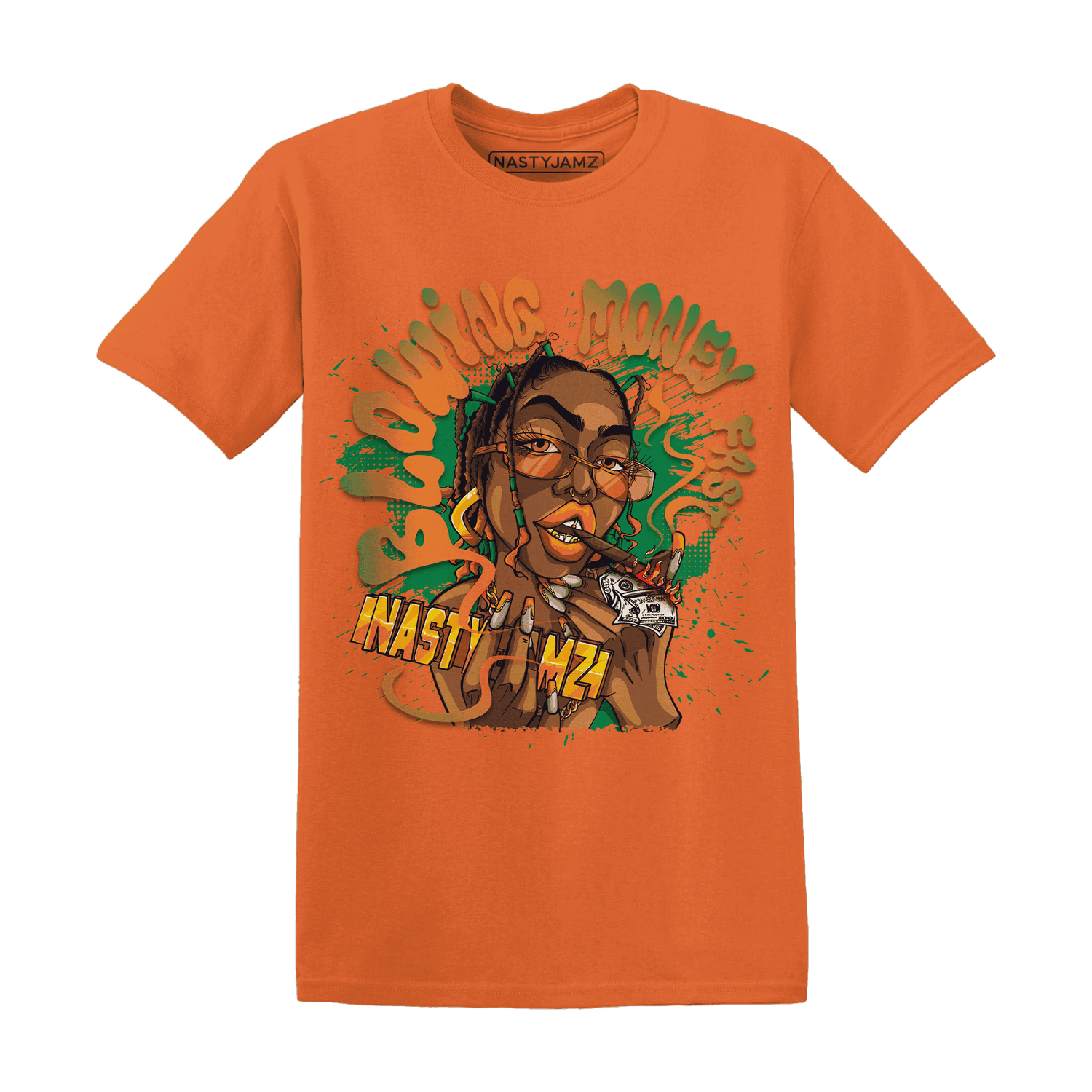 MAM Hurricanes 5s T Shirt Match Blowing Money Fast Girl - NastyJamz