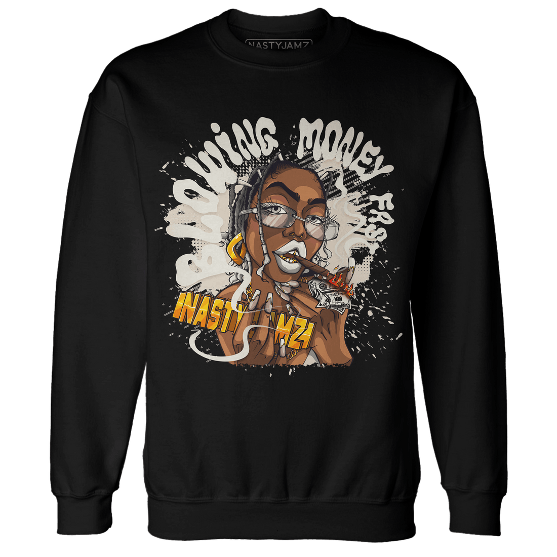SE Sail 5s Sweatshirt Match Blowing Money Fast Girl - NastyJamz