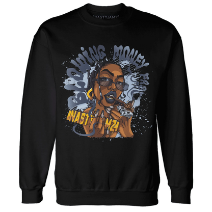 White-Navy-6s-Sweatshirt-Match-Blowing-Money-Fast-Girl