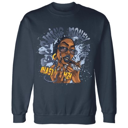 White-Navy-6s-Sweatshirt-Match-Blowing-Money-Fast-Girl