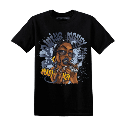 White-Navy-6s-T-Shirt-Match-Blowing-Money-Fast-Girl