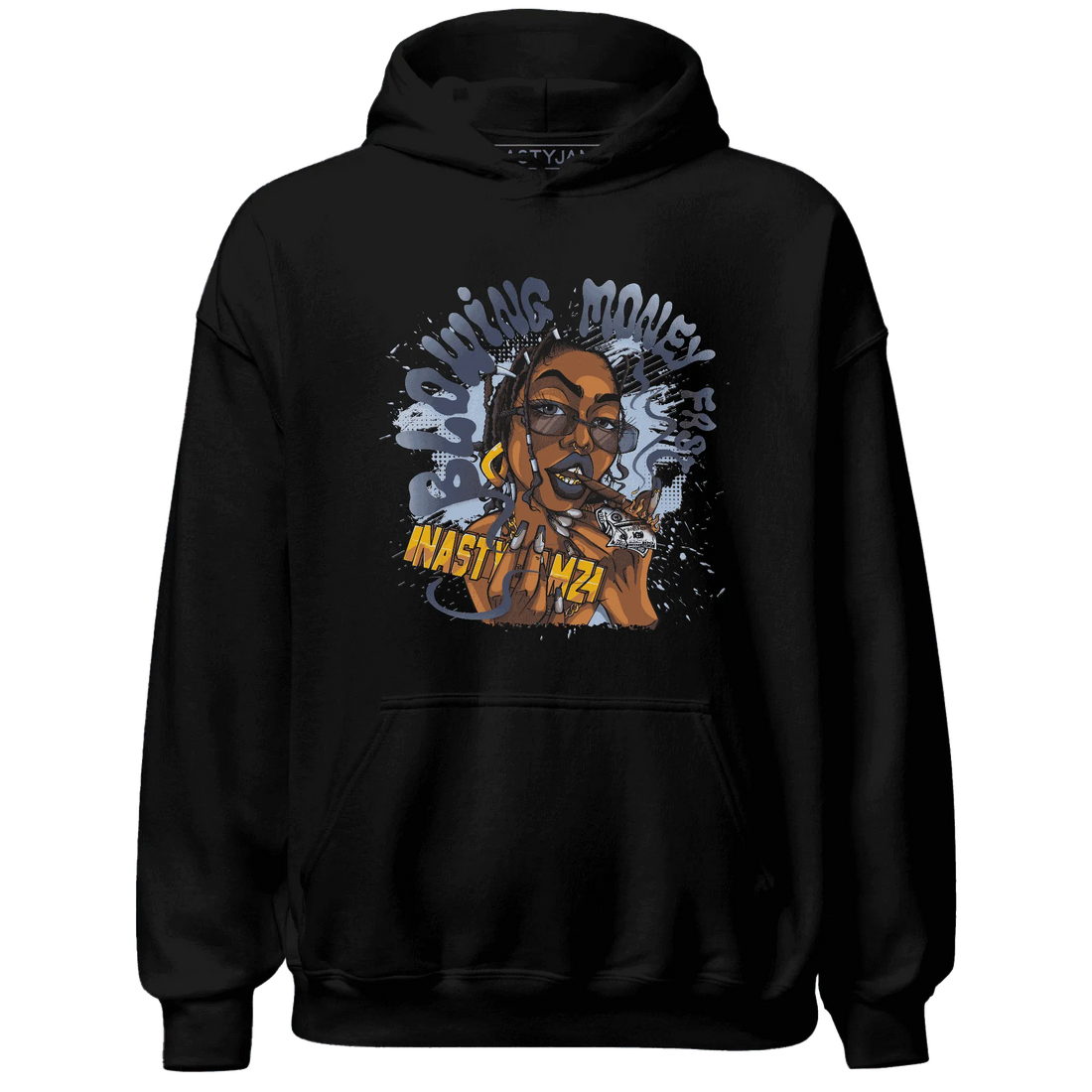 White-Navy-6s-Hoodie-Match-Blowing-Money-Fast-Girl