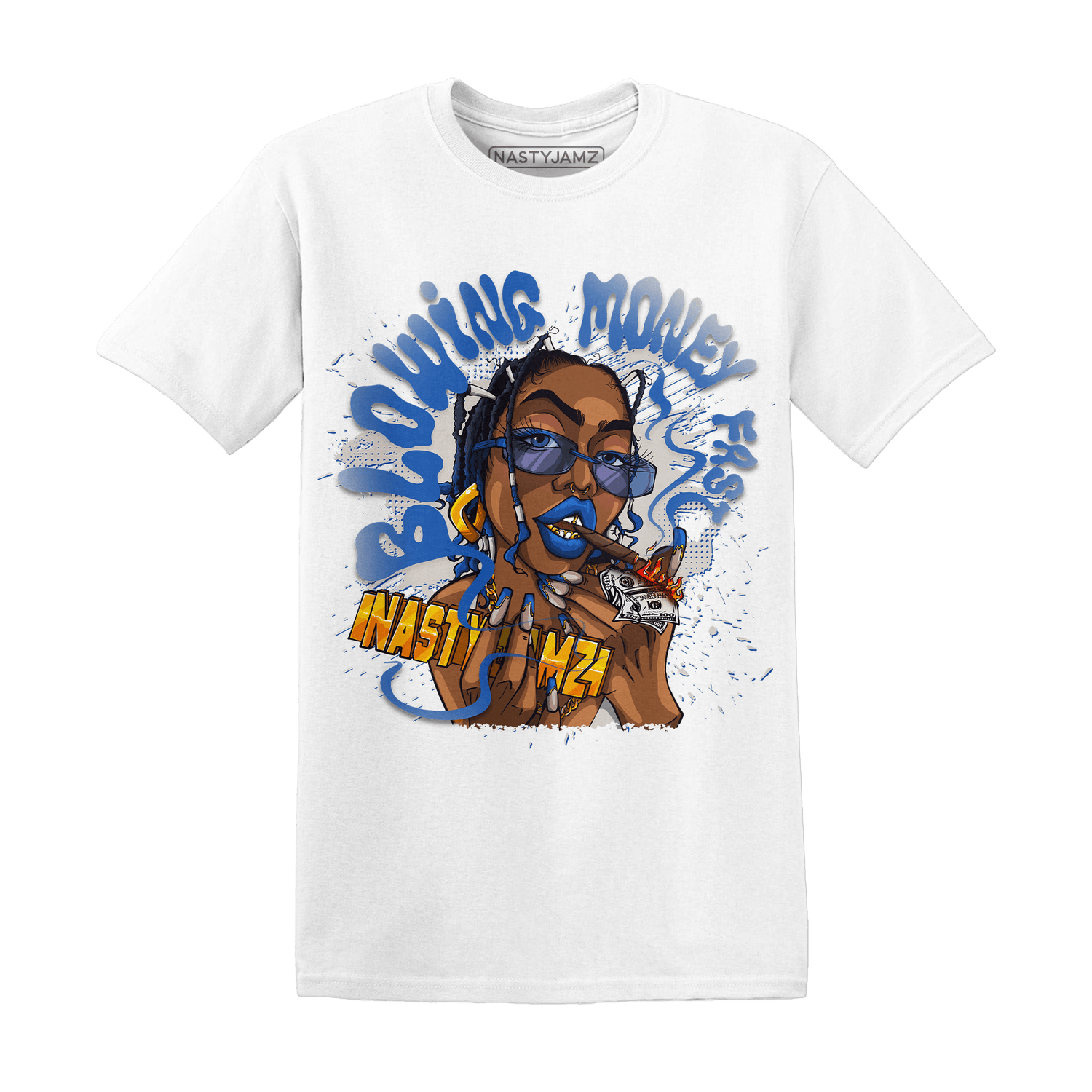Air Max 1 86 Royal T Shirt Match Blowing Money Fast Girl - NastyJamz