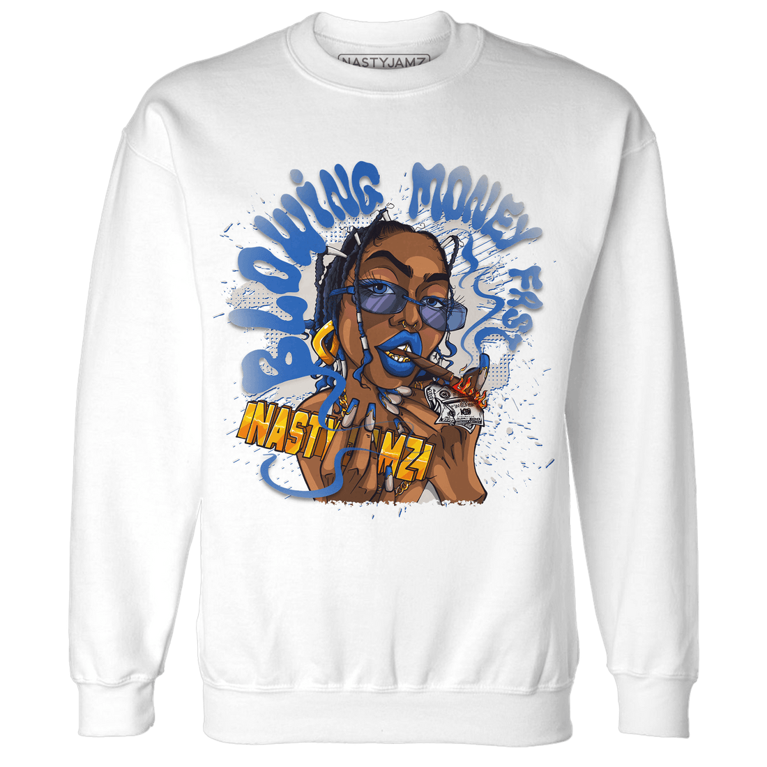 Air Max 1 86 Royal Sweatshirt Match Blowing Money Fast Girl - NastyJamz