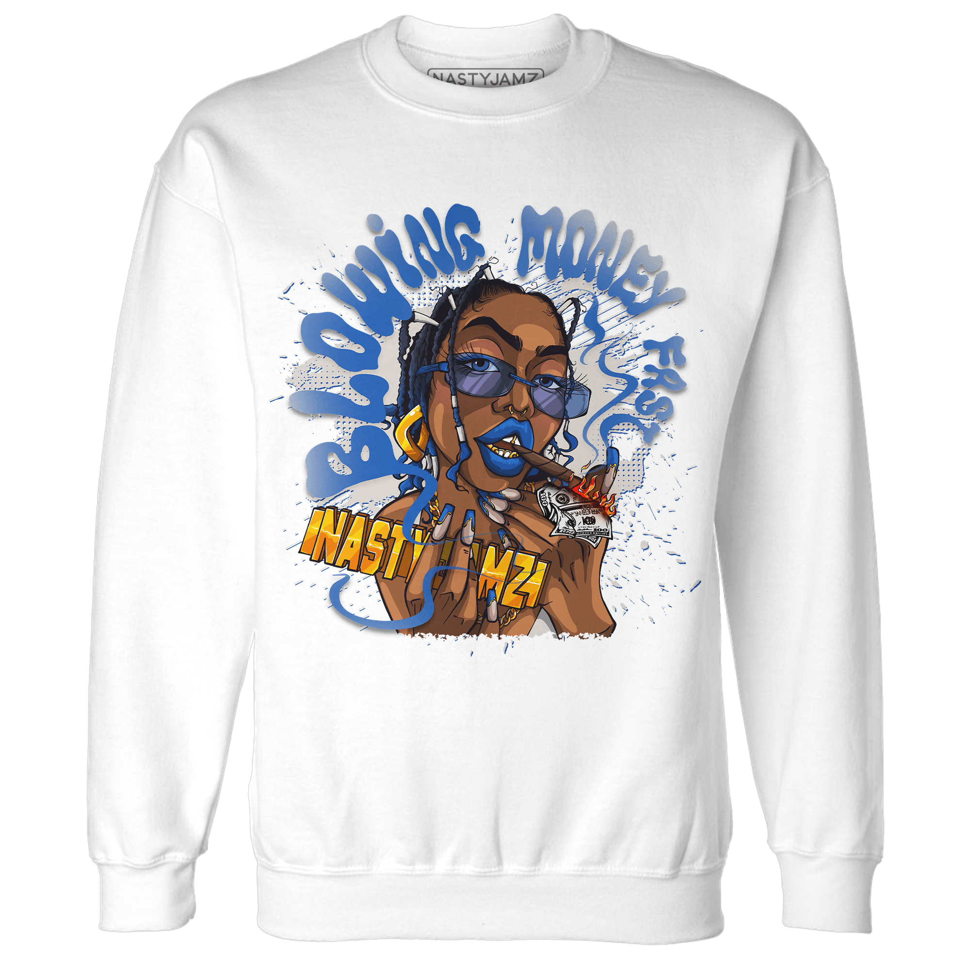 Air Max 1 86 Royal Sweatshirt Match Blowing Money Fast Girl - NastyJamz