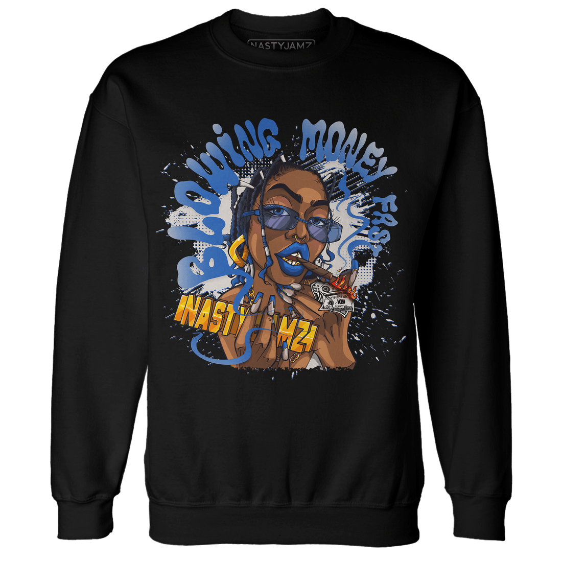 Air Max 1 86 Royal Sweatshirt Match Blowing Money Fast Girl - NastyJamz
