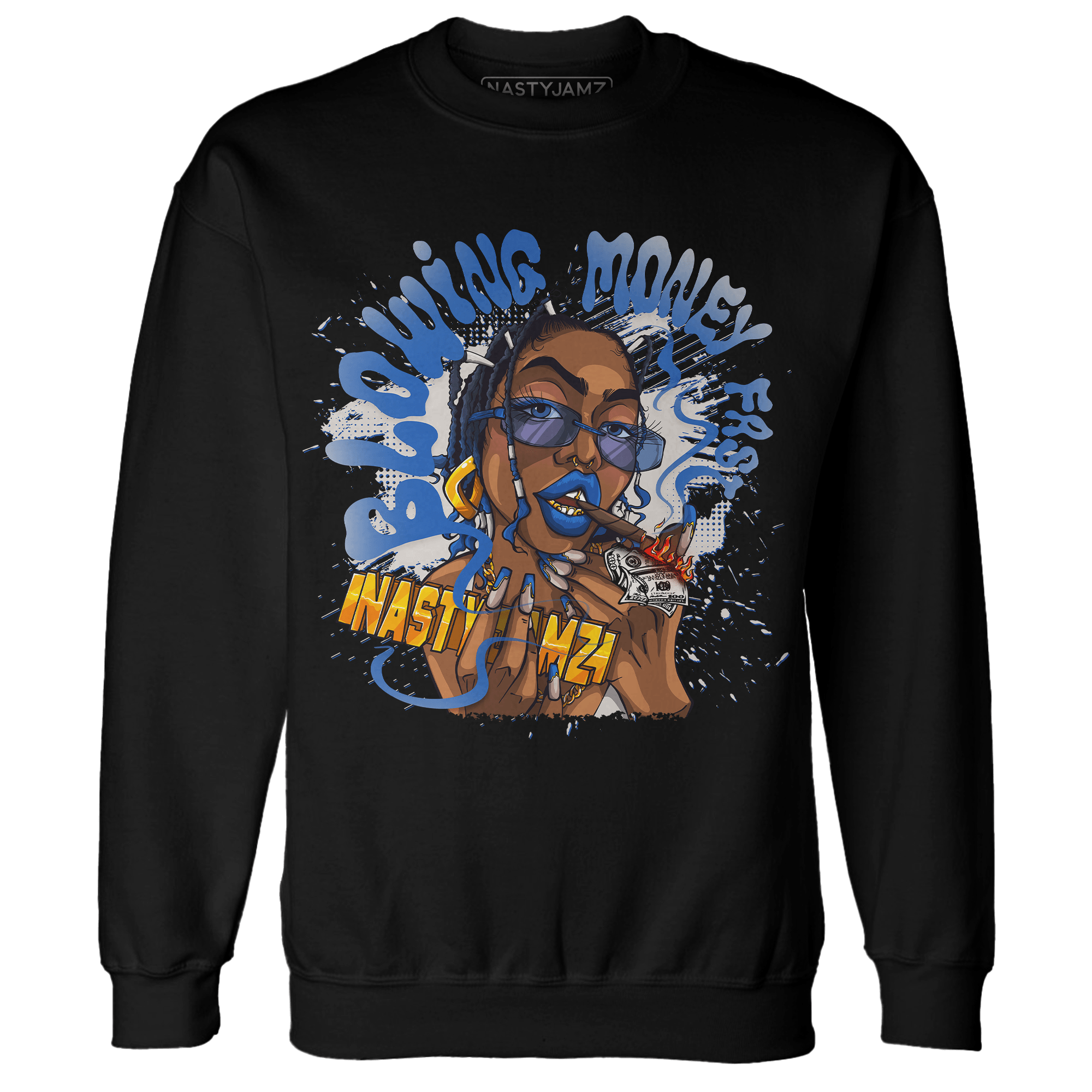 Air Max 1 86 Royal Sweatshirt Match Blowing Money Fast Girl - NastyJamz