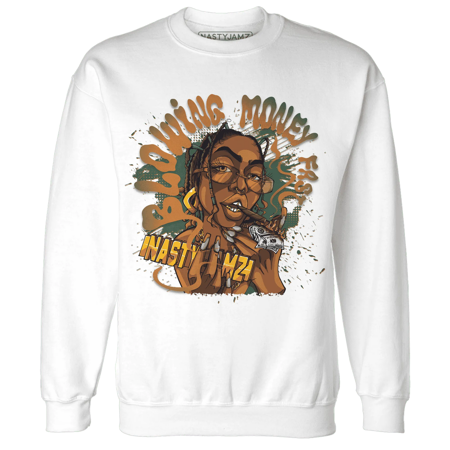 Dunk-Low-Ceramic-NastyJamz-Sweatshirt-Match-Blowing-Money-Fast-Girl