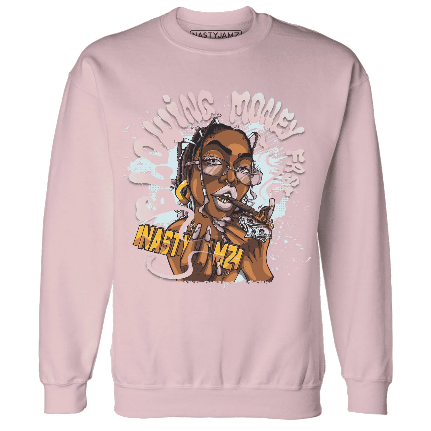 Dunk-Low-Glacier-Blue-Arctic-Orange-NastyJamz-Sweatshirt-Match-Blowing-Money-Fast-Girl