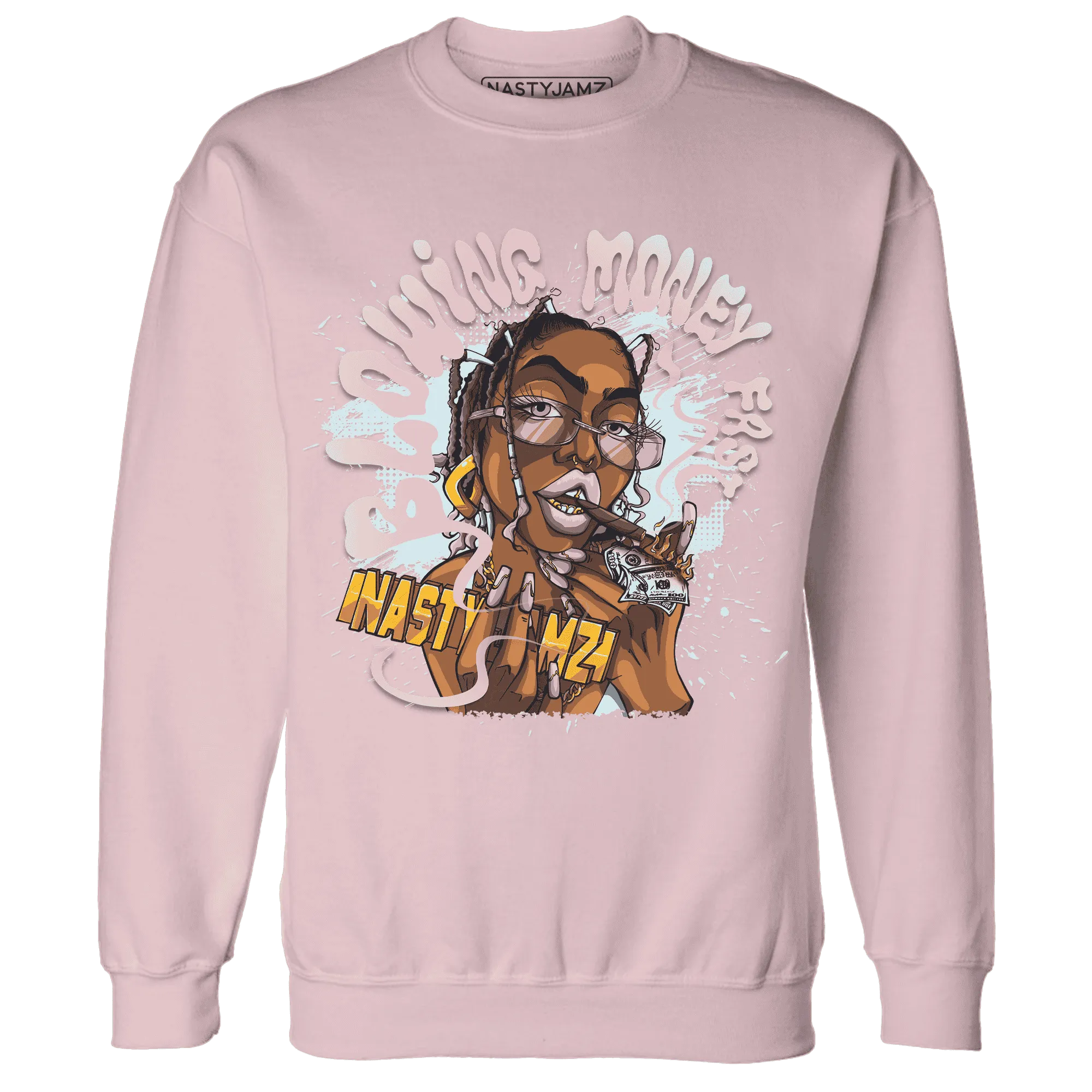 Dunk-Low-Glacier-Blue-Arctic-Orange-NastyJamz-Sweatshirt-Match-Blowing-Money-Fast-Girl