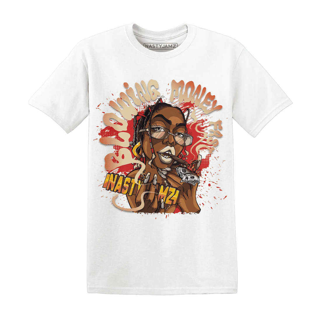 Dunk-Strawberry-Waffle-Pale-Vanilla-University-Red-Sail-Wheat-Low-Retro-NastyJamz-T-Shirt-Match-Blowing-Money-Fast-Girl