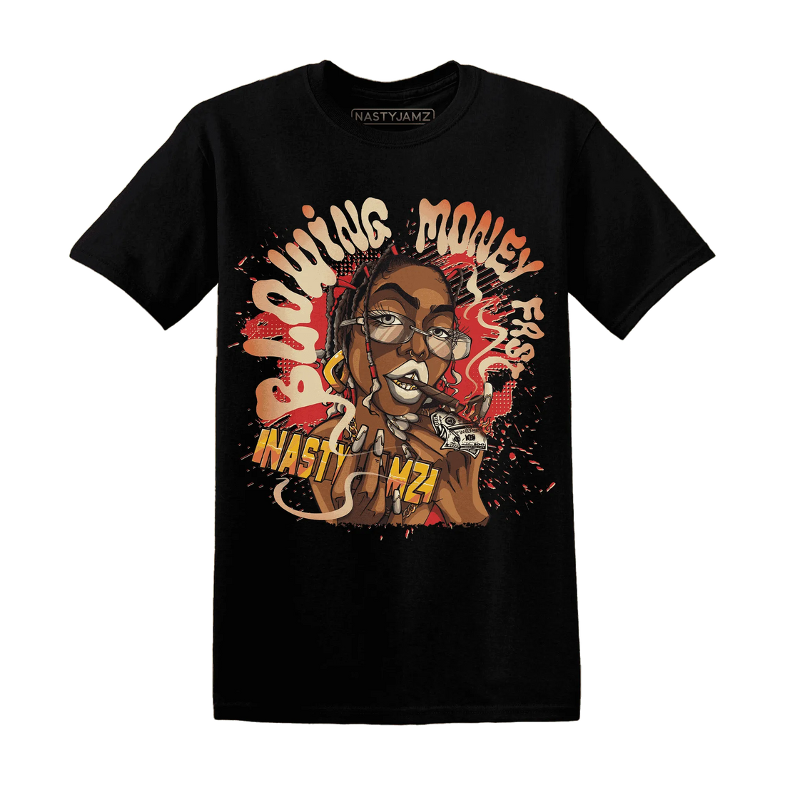 Dunk-Strawberry-Waffle-Pale-Vanilla-University-Red-Sail-Wheat-Low-Retro-NastyJamz-T-Shirt-Match-Blowing-Money-Fast-Girl