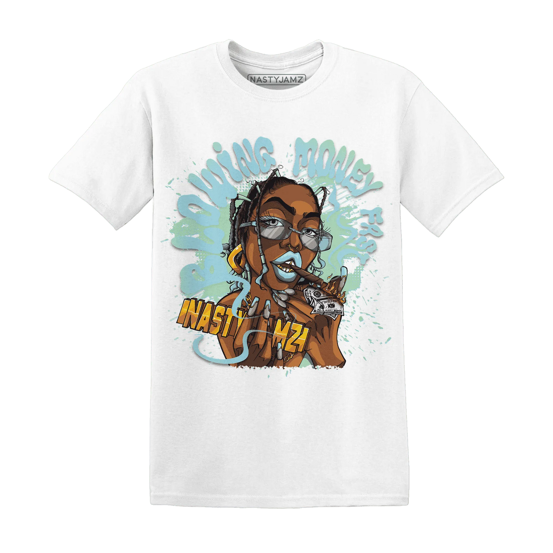 Dunk-Verdy-Visty-NastyJamz-T-Shirt-Match-Blowing-Money-Fast-Girl