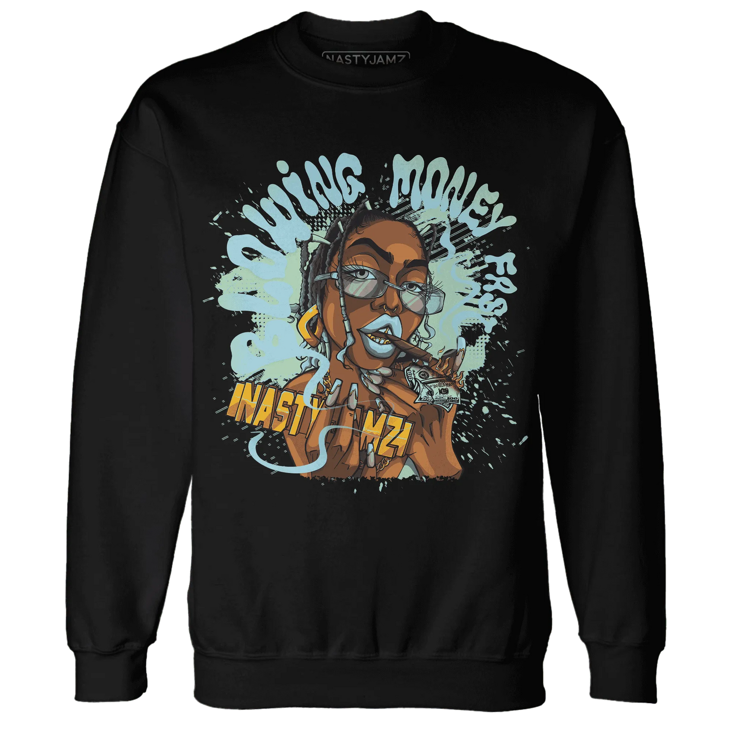 Dunk-Verdy-Visty-NastyJamz-Sweatshirt-Match-Blowing-Money-Fast-Girl