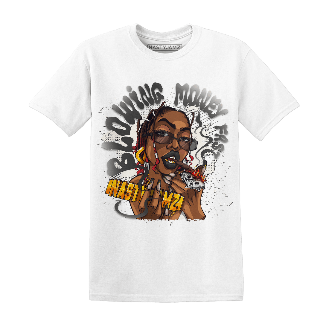 Jumman Jack Universityy Red T Shirt Match Blowing Money Fast Girl - NastyJamz