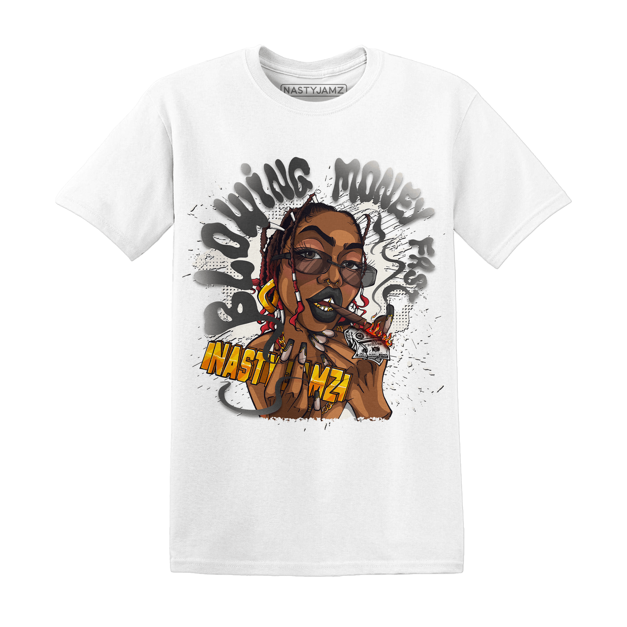 Jumman Jack Universityy Red T Shirt Match Blowing Money Fast Girl - NastyJamz