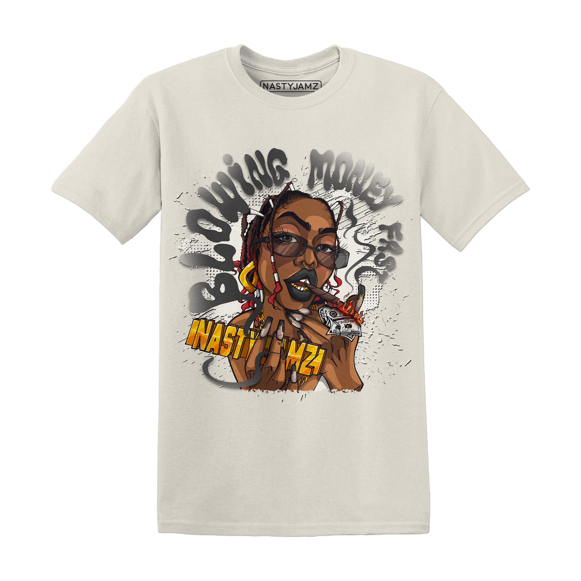 Jumman Jack Universityy Red T Shirt Match Blowing Money Fast Girl - NastyJamz