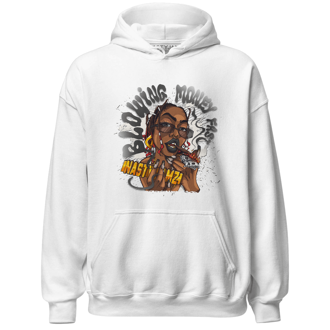 Jumman Jack Universityy Red Hoodie Match Blowing Money Fast Girl - NastyJamz