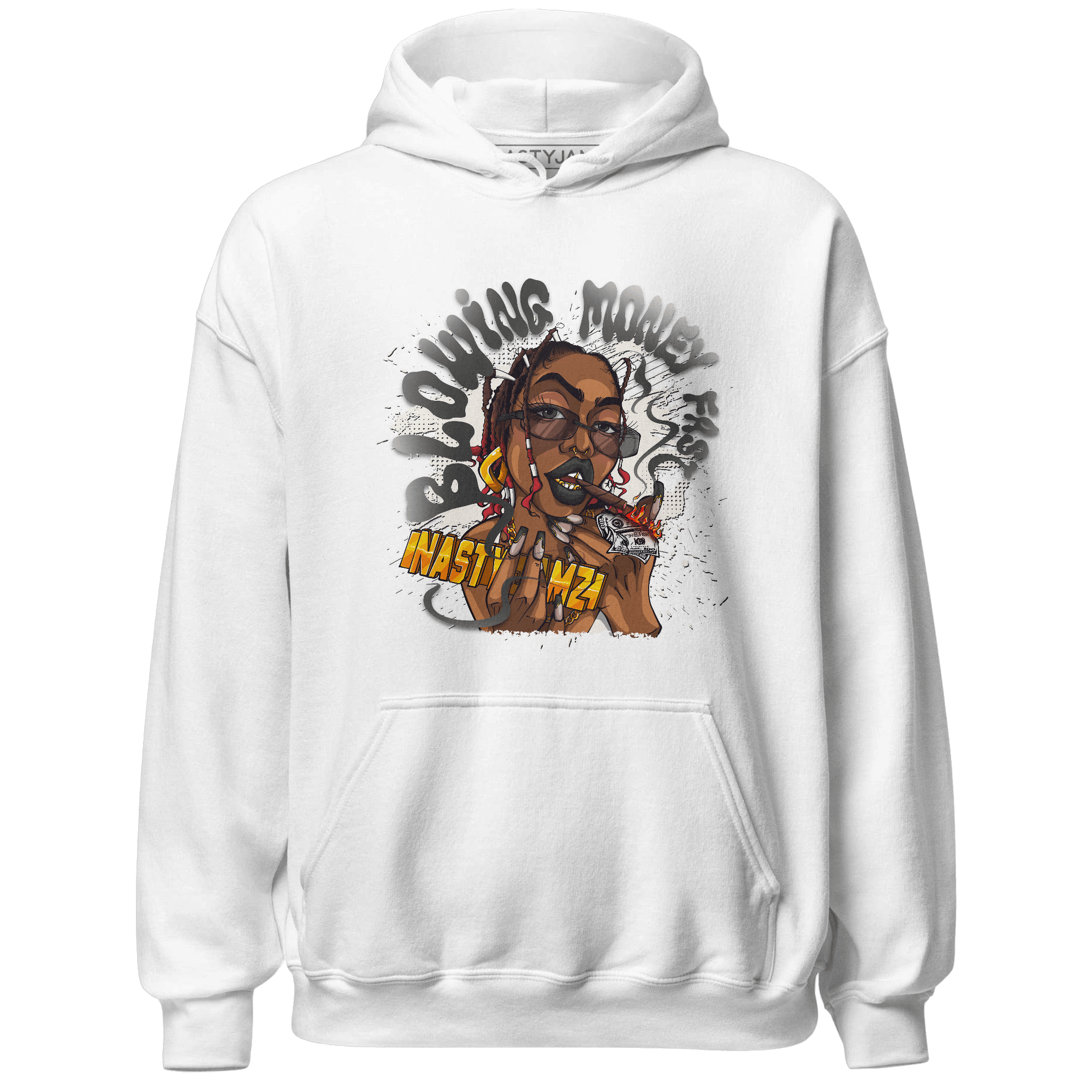 Jumman Jack Universityy Red Hoodie Match Blowing Money Fast Girl - NastyJamz
