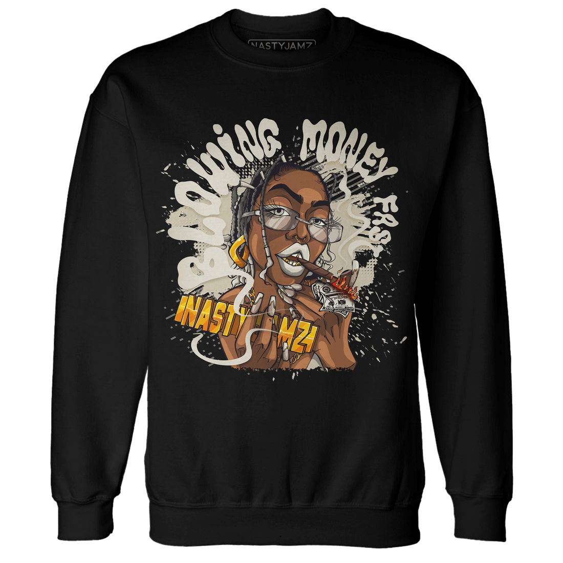 Gratitude 11s Sweatshirt Match Blowing Money Fast Girl - NastyJamz