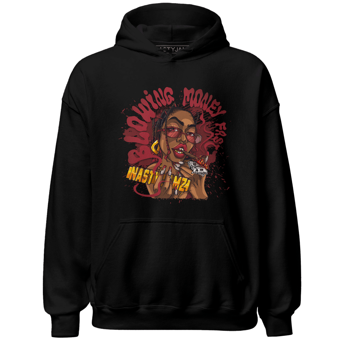 Cherry 12s Hoodie Match Blowing Money Fast Girl - NastyJamz