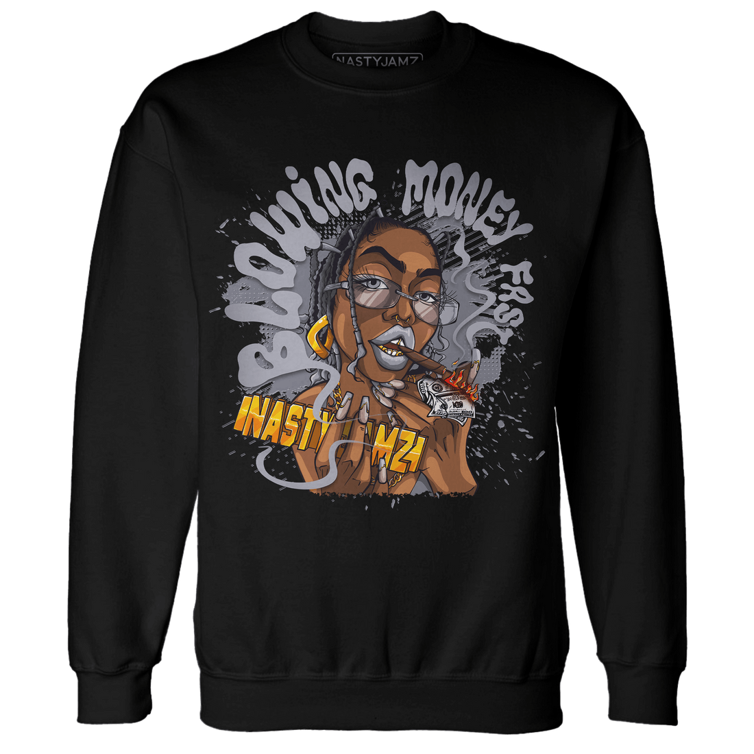 Stealth 14s Sweatshirt Match Blowing Money Fast Girl - NastyJamz