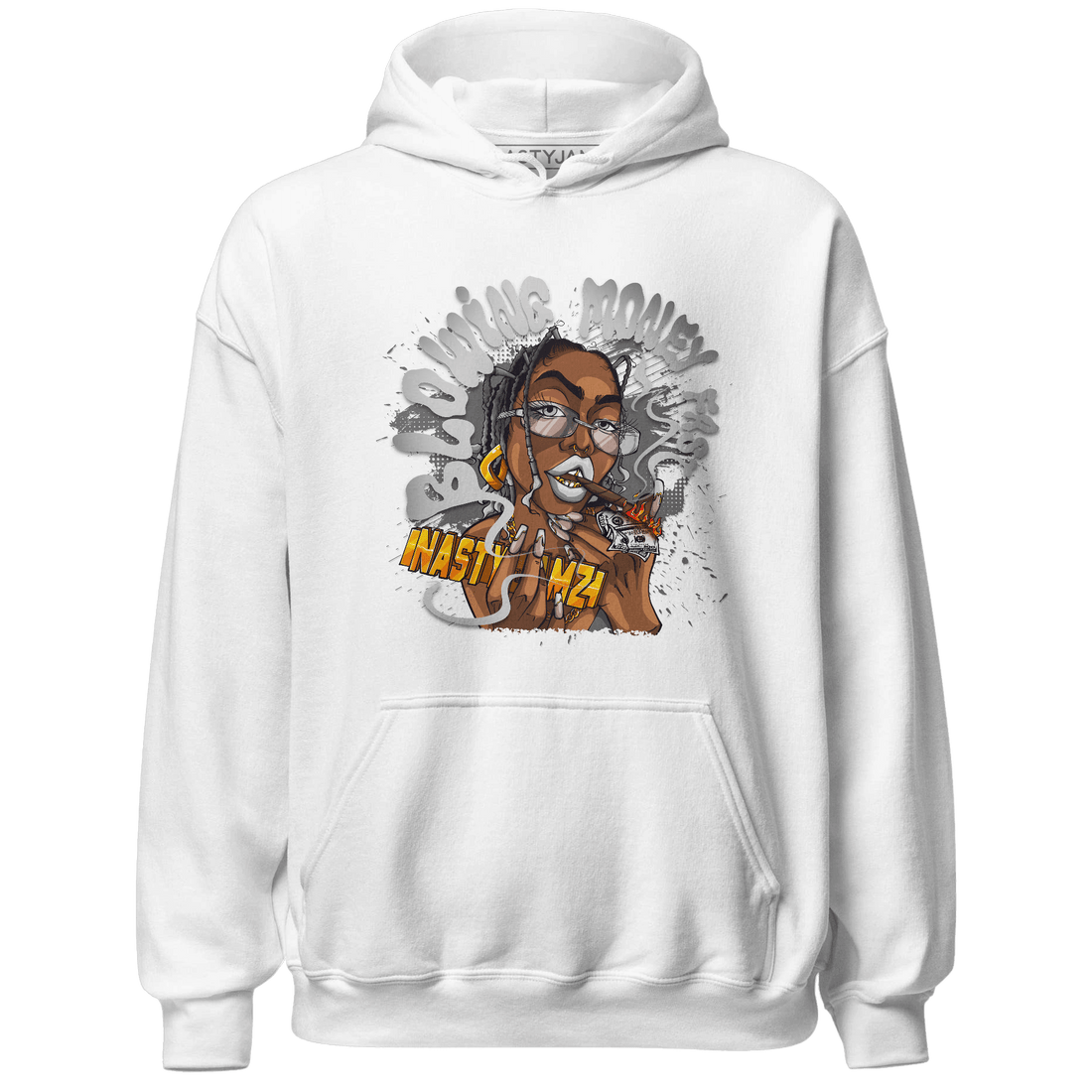 Retro High OG Black White 1s Hoodie Match Blowing Money Fast Girl - NastyJamz