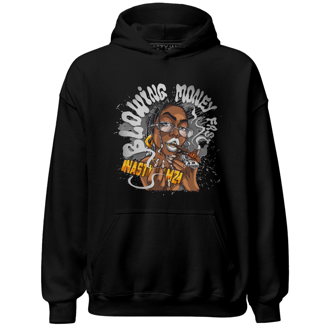 Retro High OG Black White 1s Hoodie Match Blowing Money Fast Girl - NastyJamz
