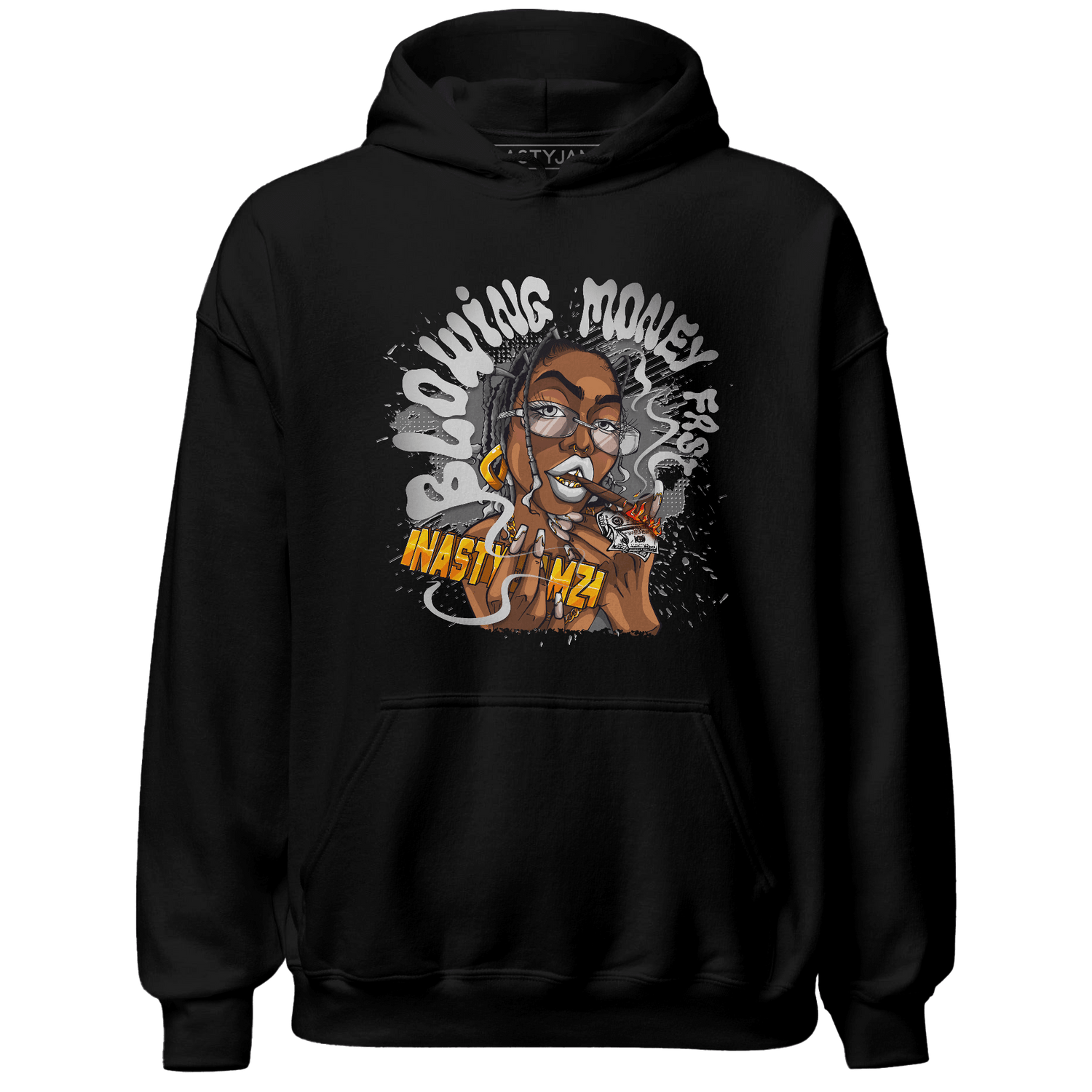 Retro High OG Black White 1s Hoodie Match Blowing Money Fast Girl - NastyJamz