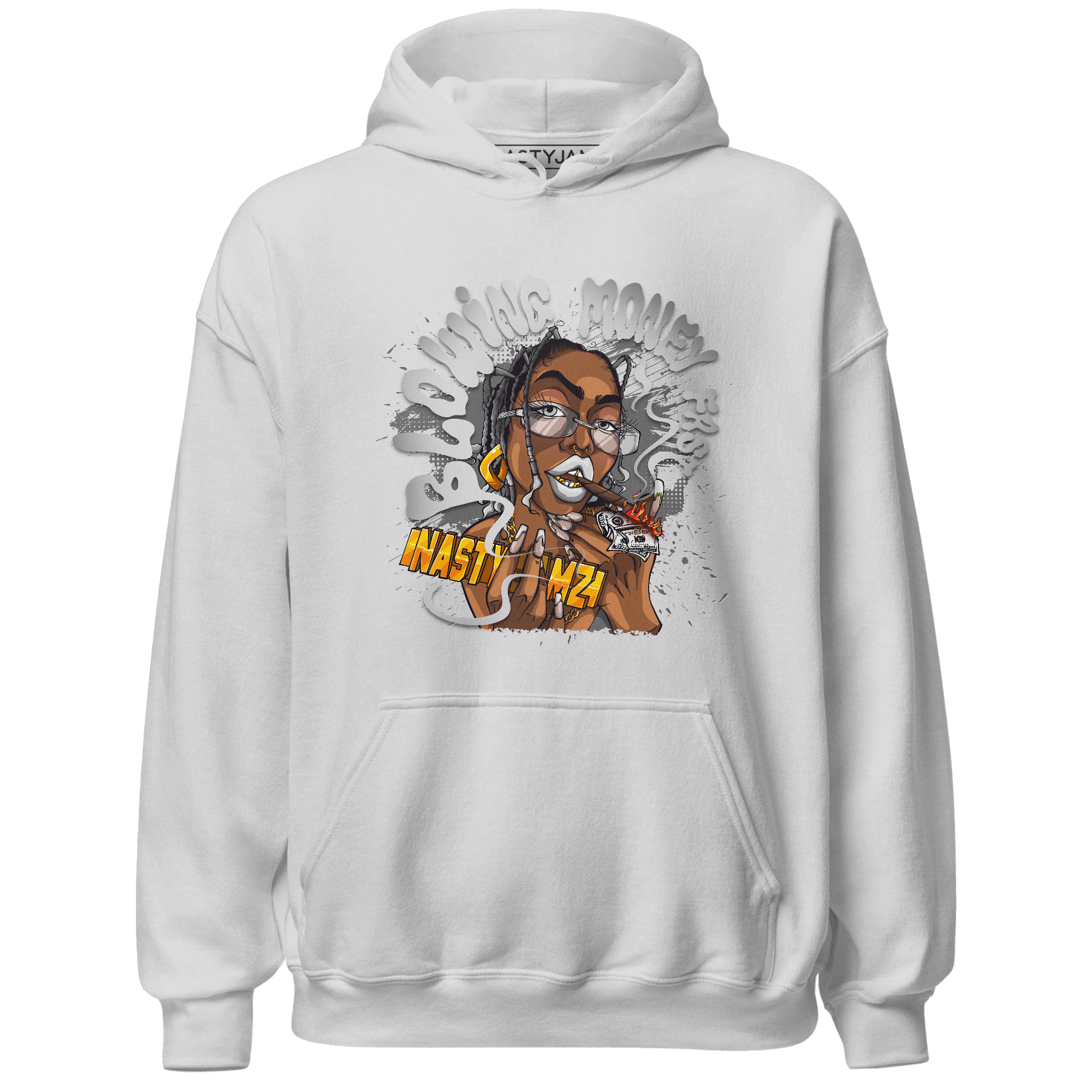 Retro High OG Black White 1s Hoodie Match Blowing Money Fast Girl - NastyJamz