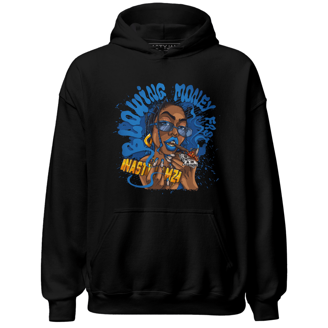 Royal Reimagined 1s Hoodie Match Blowing Money Fast Girl - NastyJamz