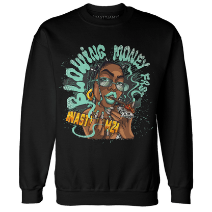 Green Glow 3s Sweatshirt Match Blowing Money Fast Girl - NastyJamz
