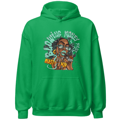 Green Glow 3s Hoodie Match Blowing Money Fast Girl - NastyJamz