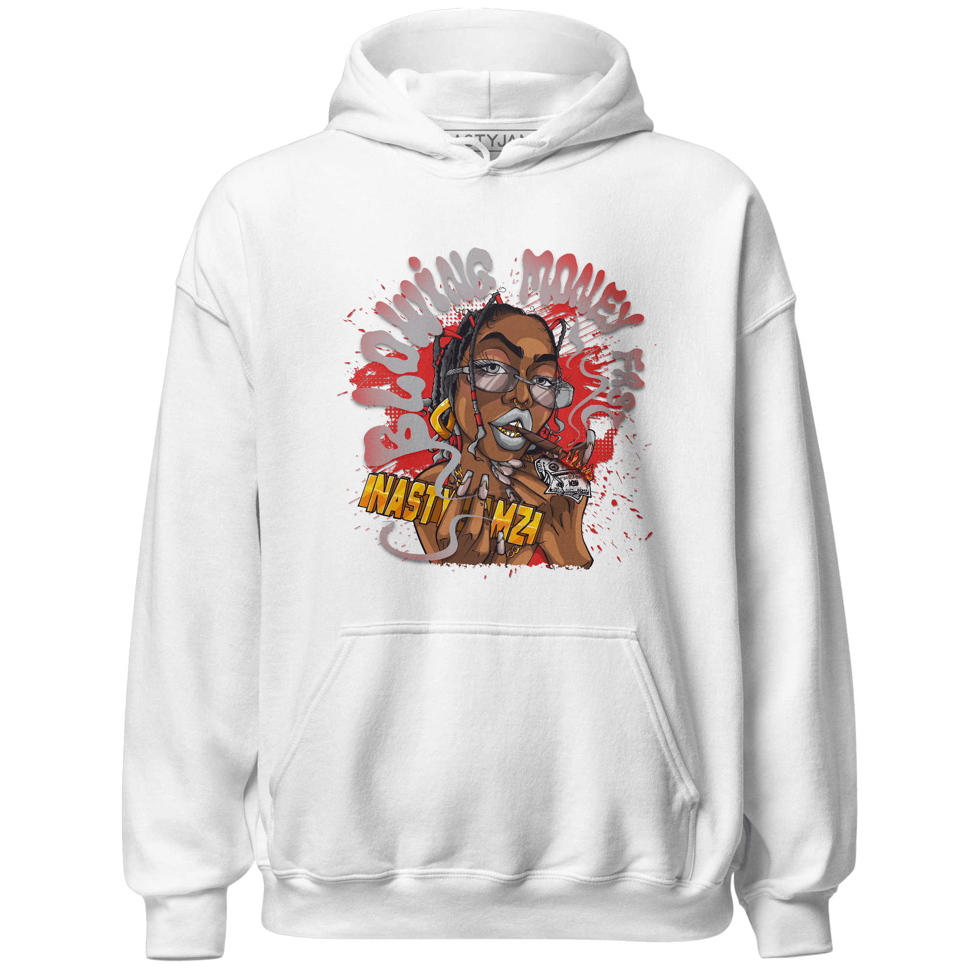 Bred Reimagined 4s Hoodie Match Blowing Money Fast Girl - NastyJamz