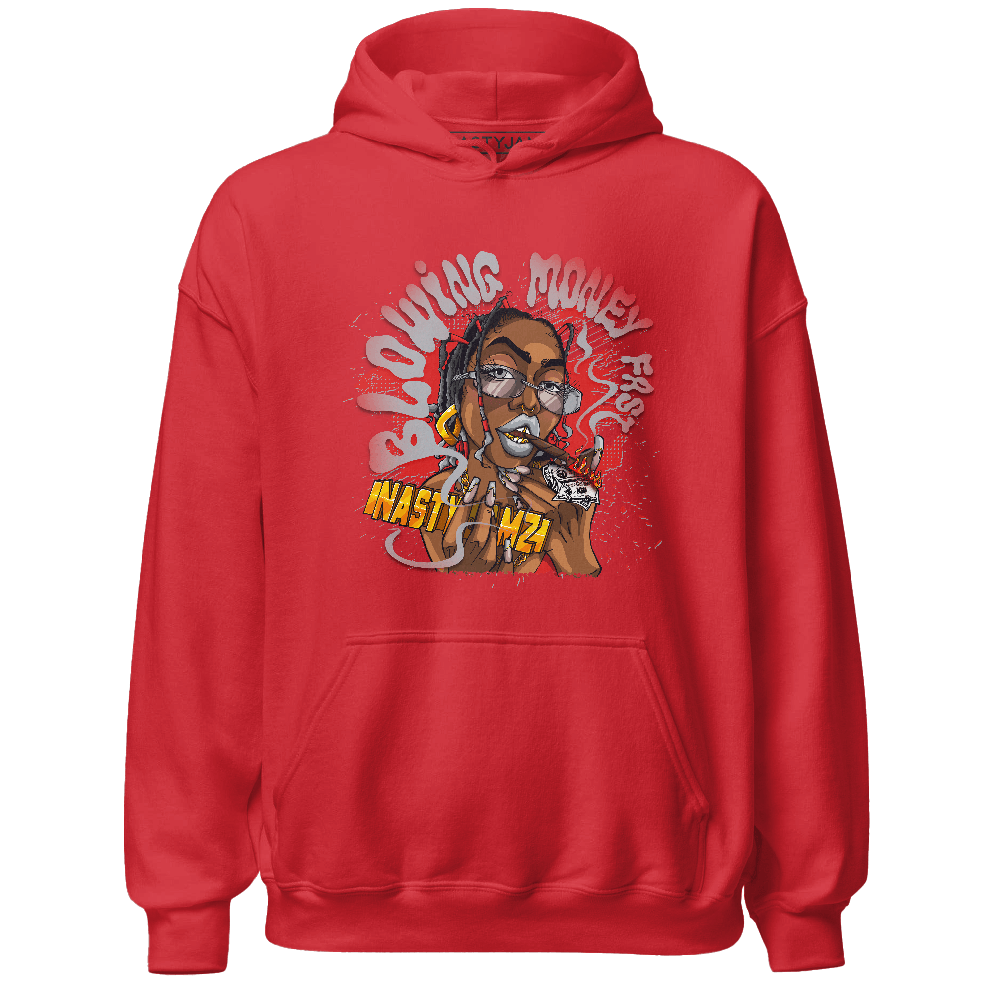 Bred Reimagined 4s Hoodie Match Blowing Money Fast Girl - NastyJamz