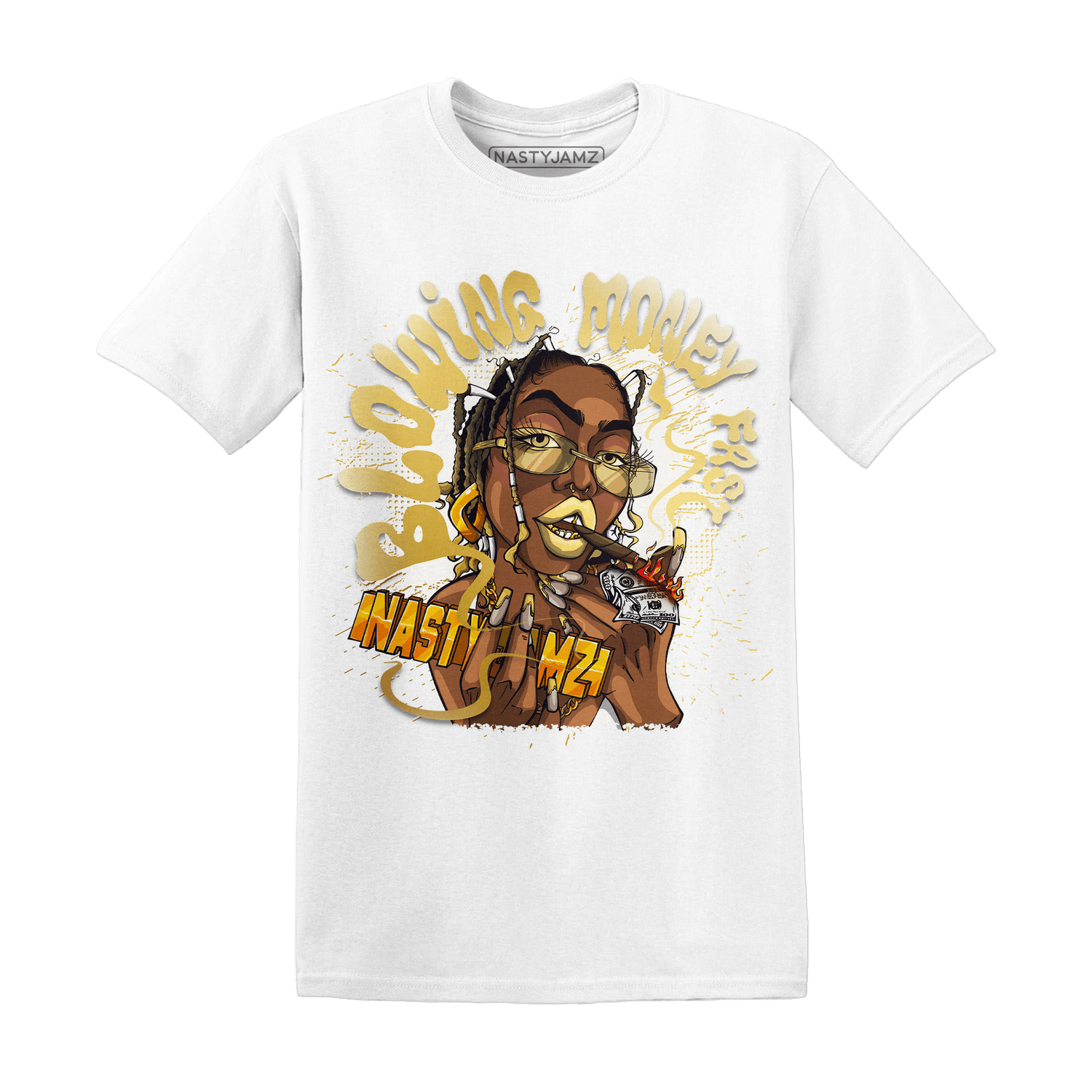 Sail 4s T Shirt Match Blowing Money Fast Girl - NastyJamz