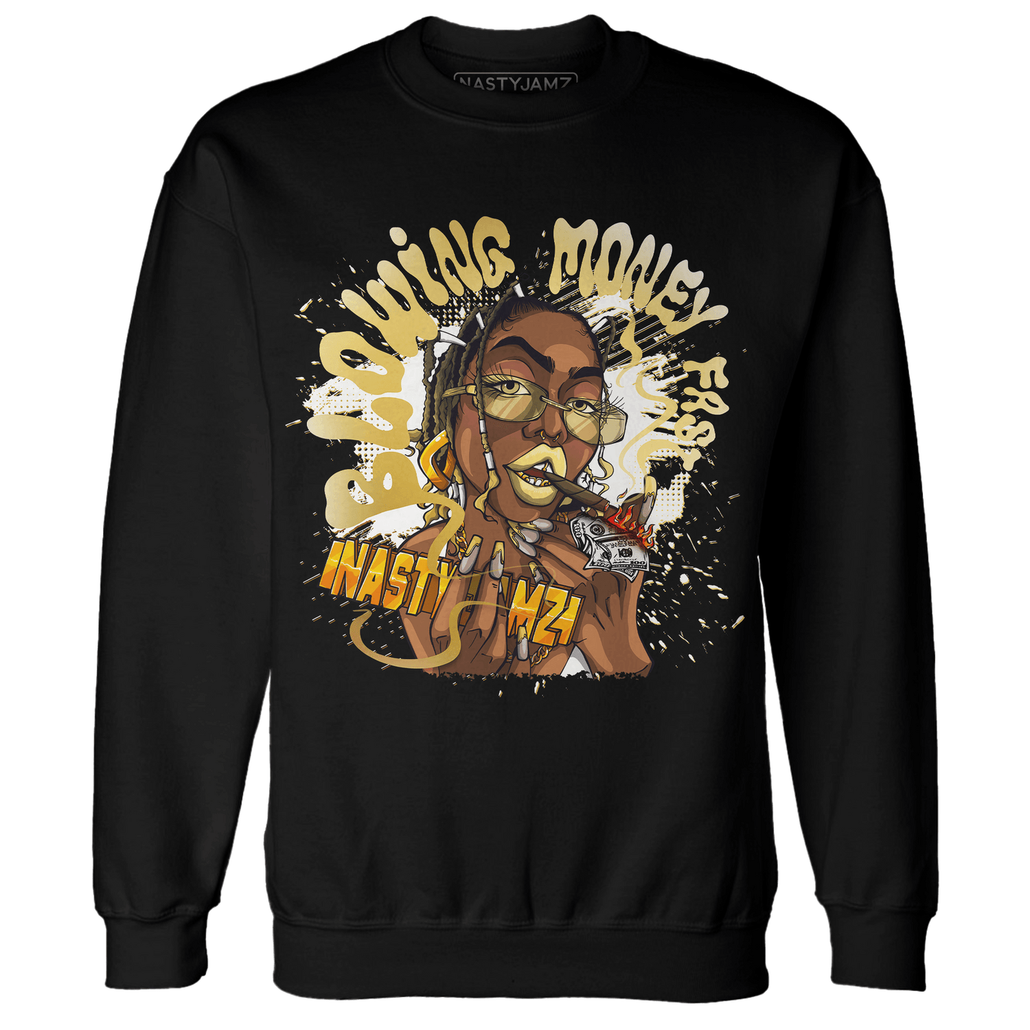 Sail 4s Sweatshirt Match Blowing Money Fast Girl - NastyJamz