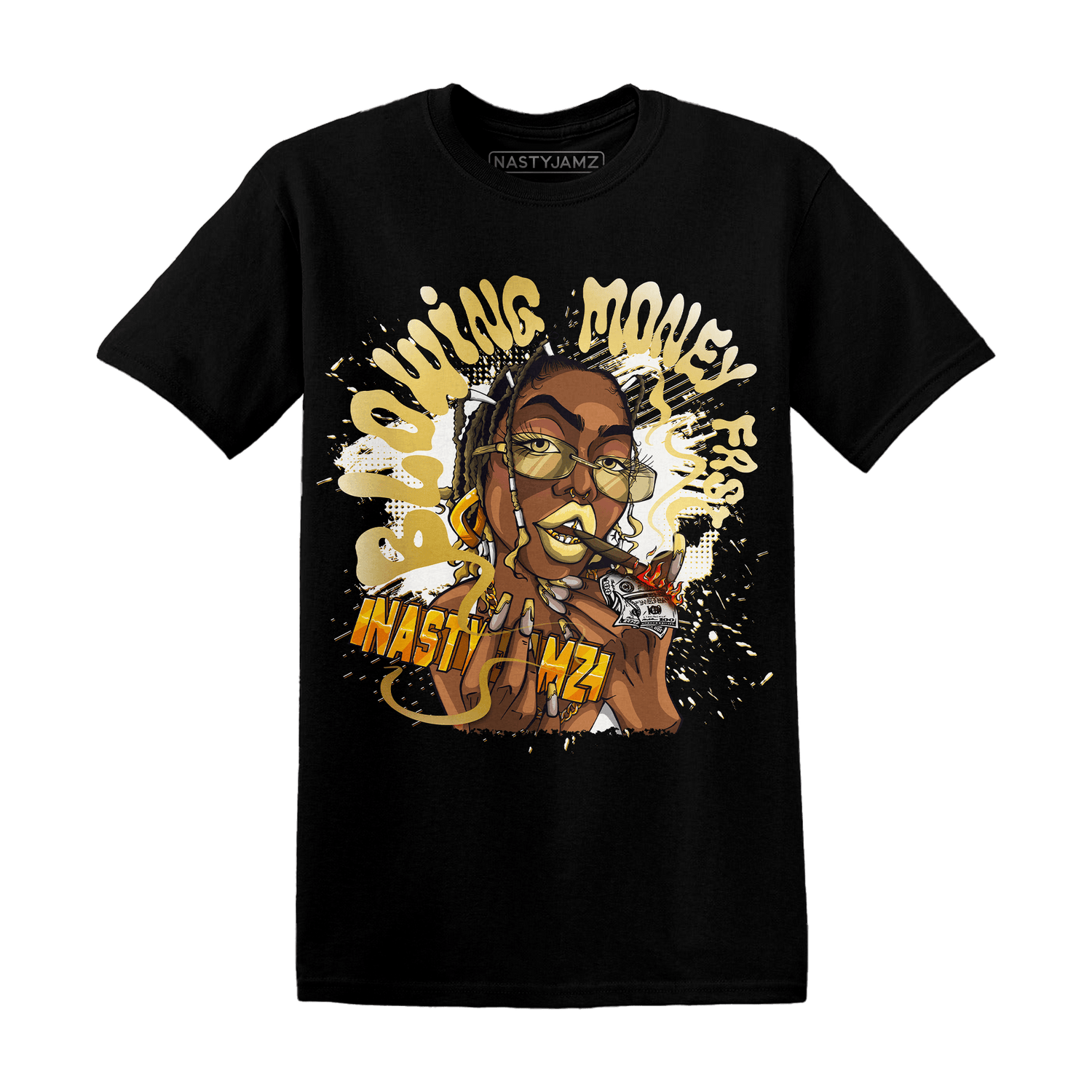 Sail 4s T Shirt Match Blowing Money Fast Girl - NastyJamz