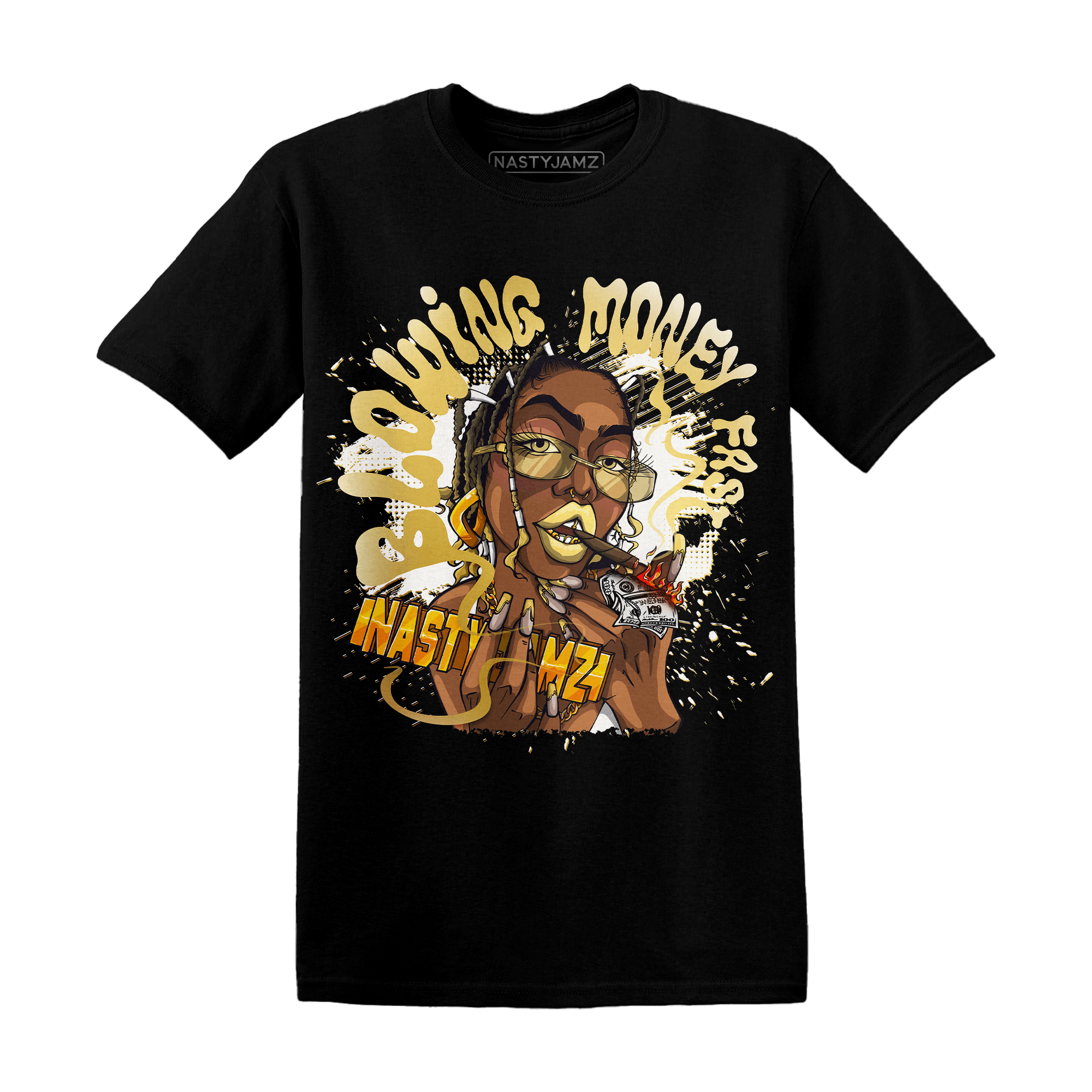 Sail 4s T Shirt Match Blowing Money Fast Girl - NastyJamz