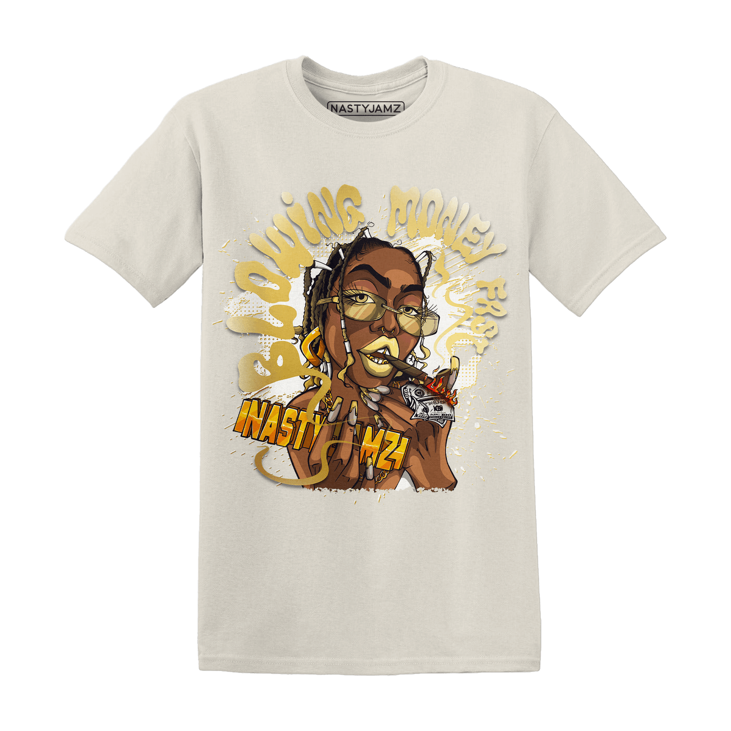 Sail 4s T Shirt Match Blowing Money Fast Girl - NastyJamz