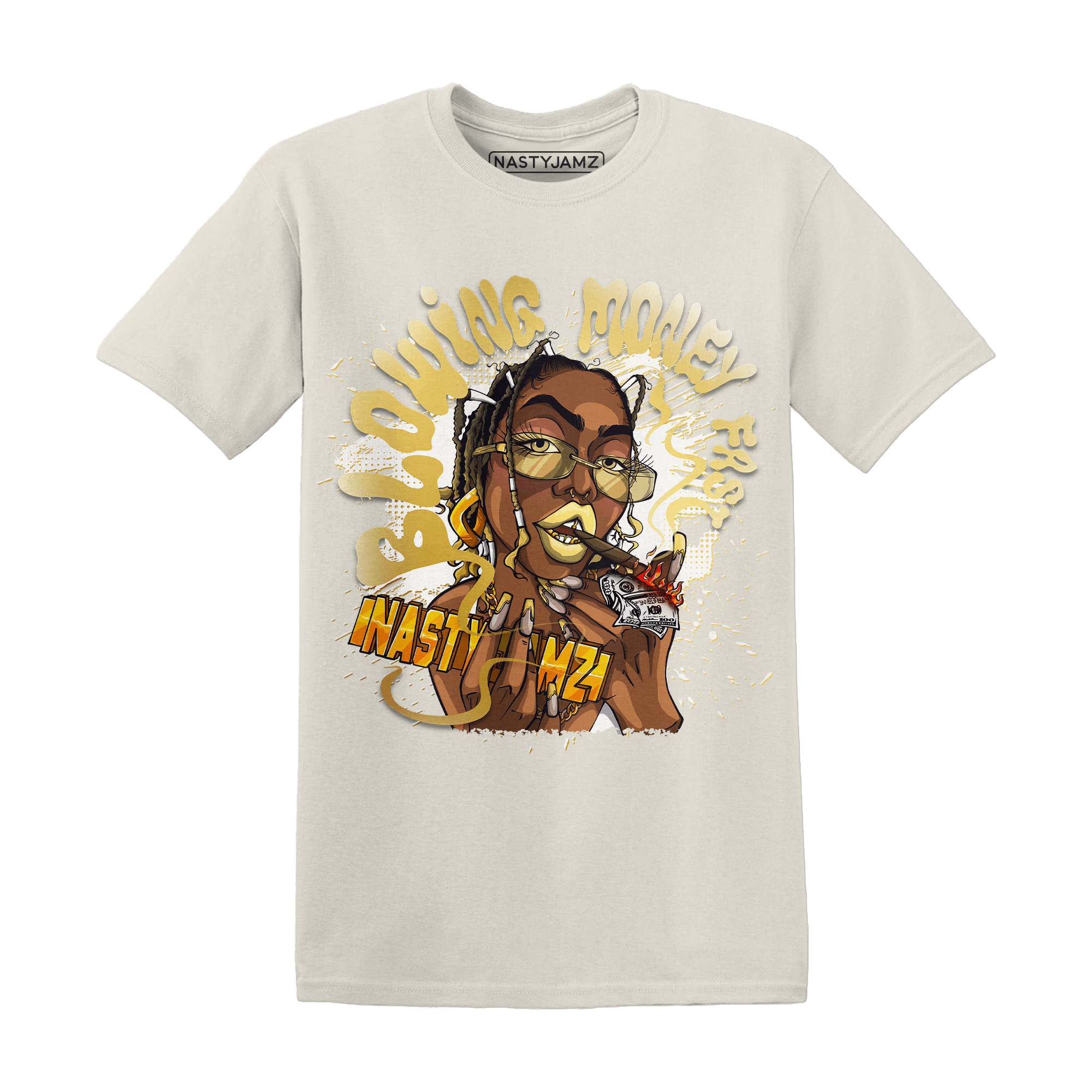 Sail 4s T Shirt Match Blowing Money Fast Girl - NastyJamz