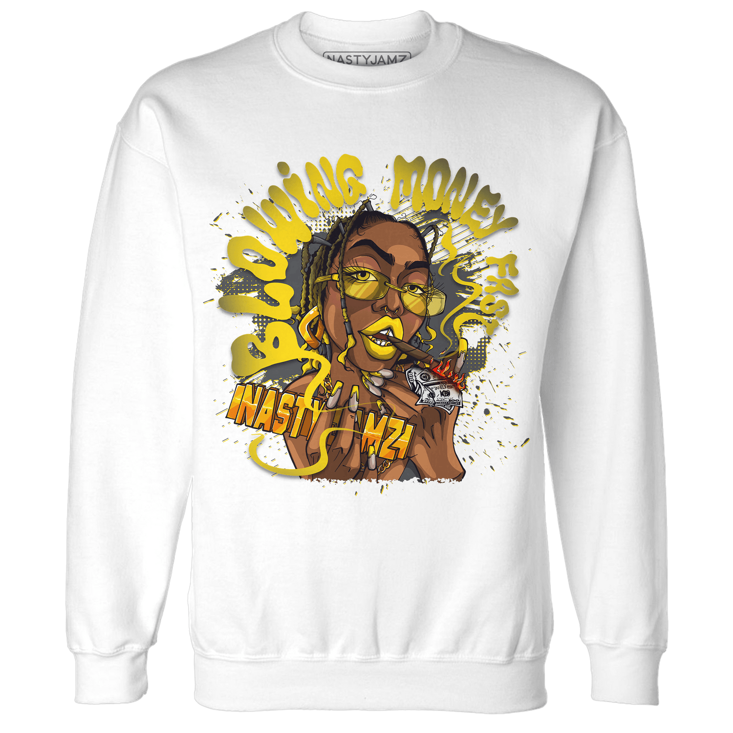 Thunder 4s Sweatshirt Match Blowing Money Fast Girl - NastyJamz