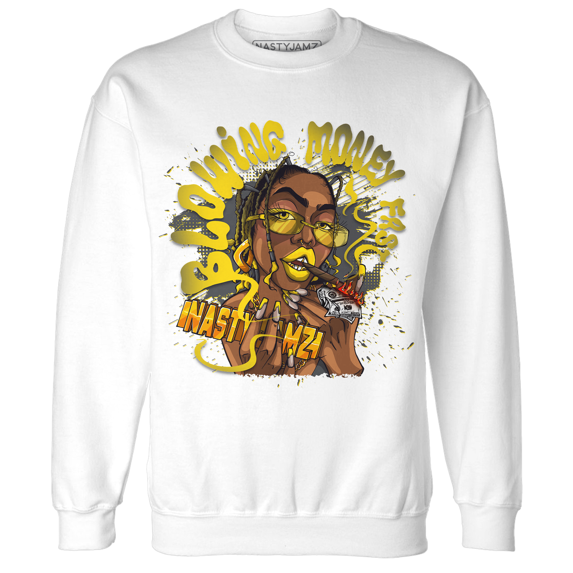 Thunder 4s Sweatshirt Match Blowing Money Fast Girl - NastyJamz