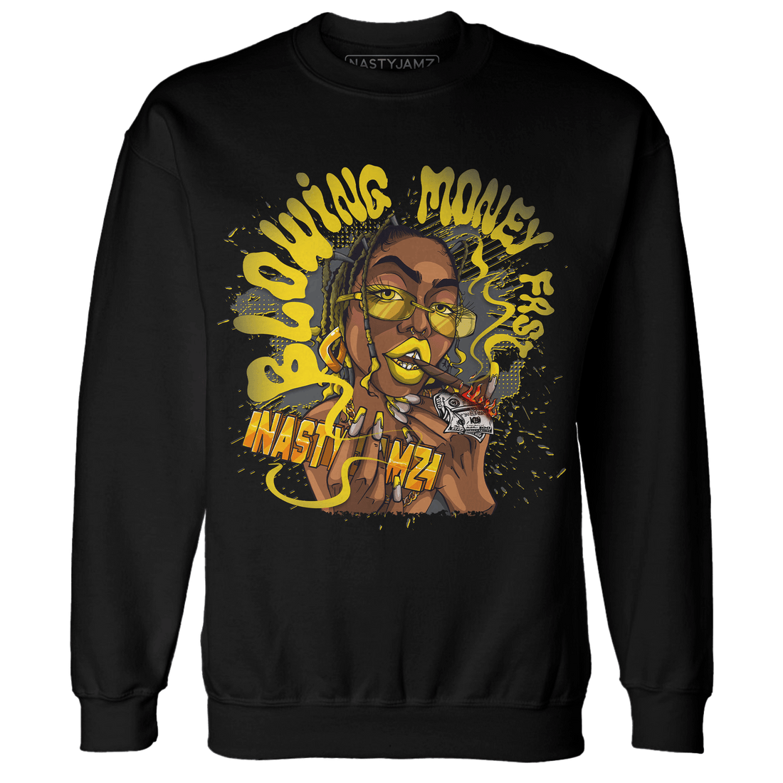 Thunder 4s Sweatshirt Match Blowing Money Fast Girl - NastyJamz