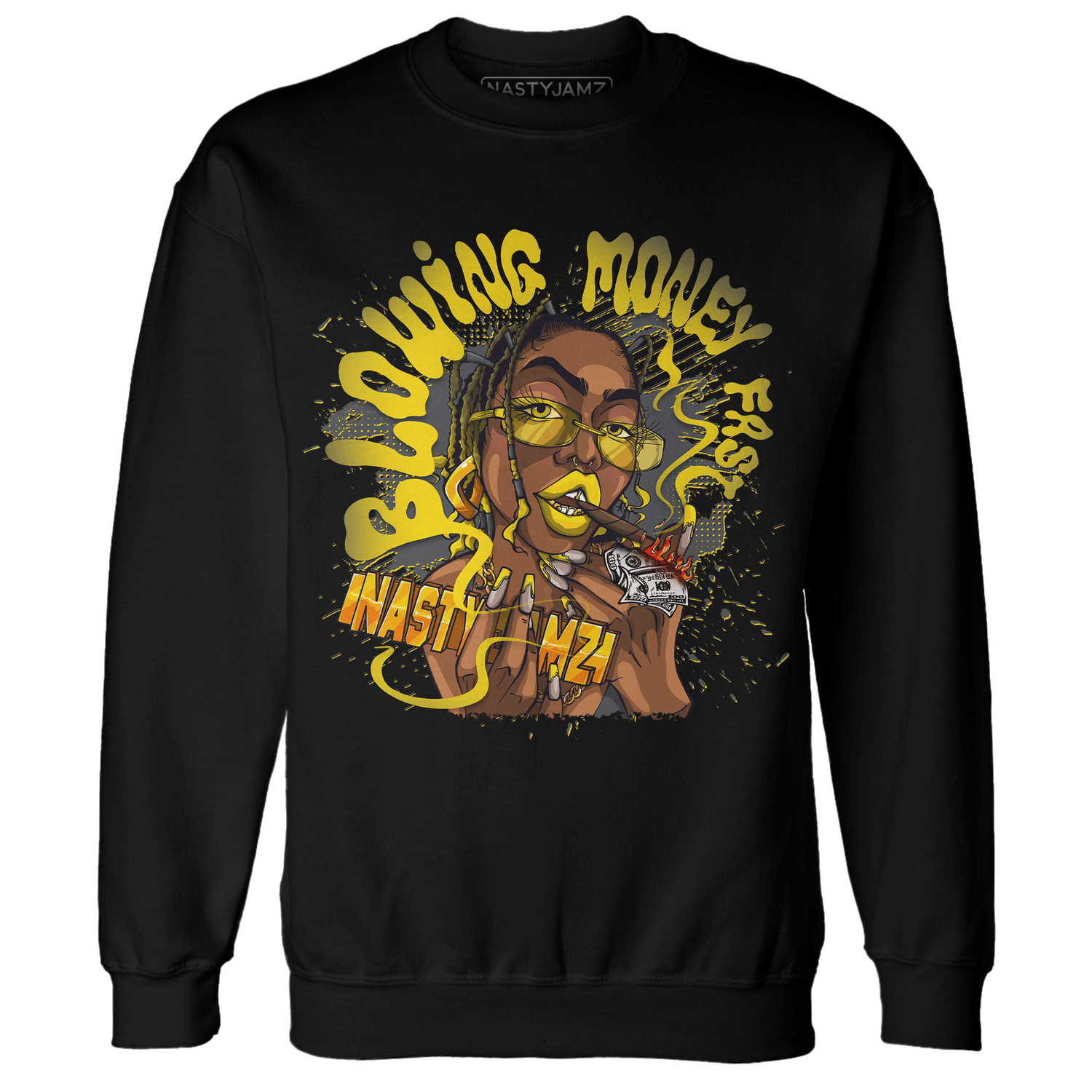 Thunder 4s Sweatshirt Match Blowing Money Fast Girl - NastyJamz